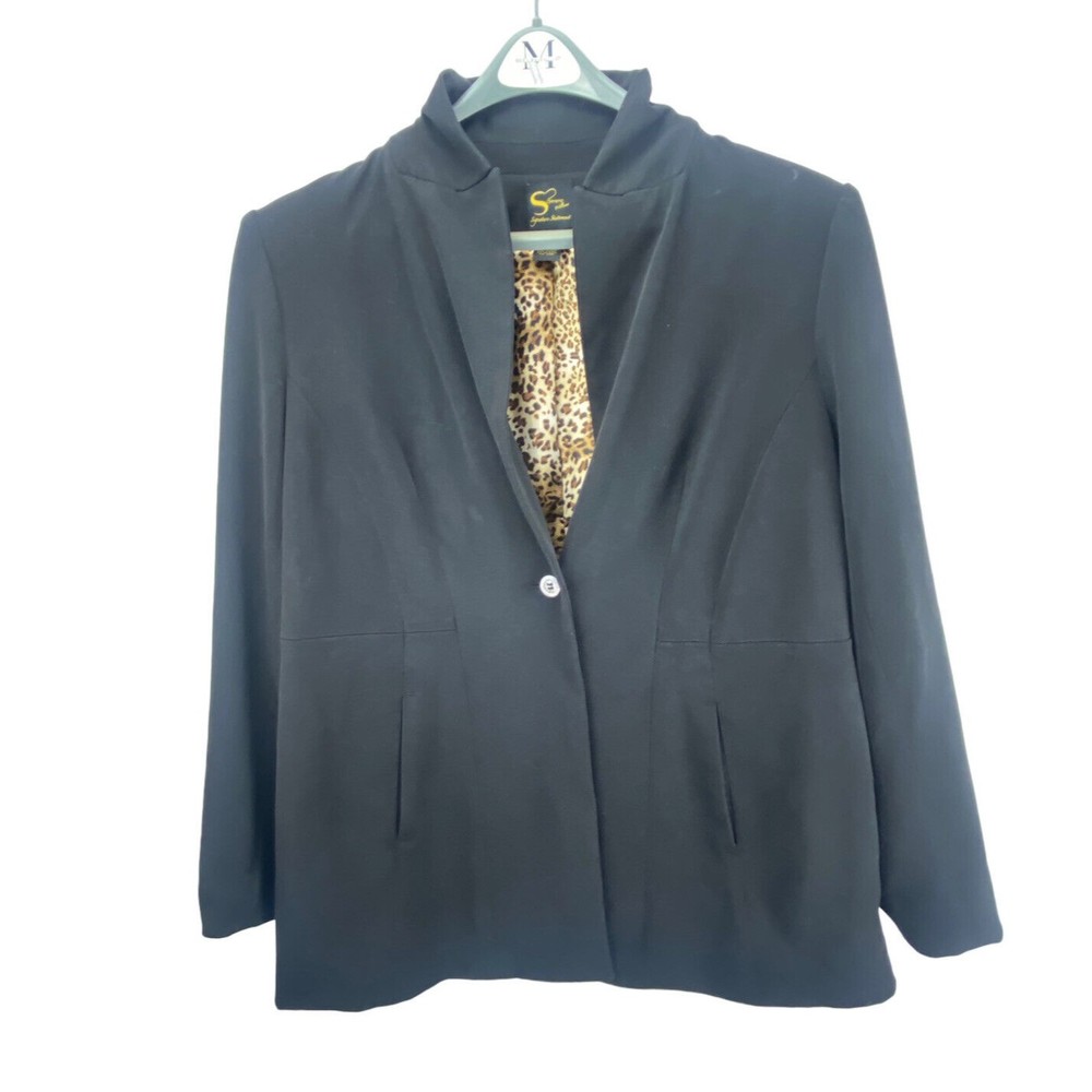 Serena Williams Signature Statement Womens Blazer Black 1X